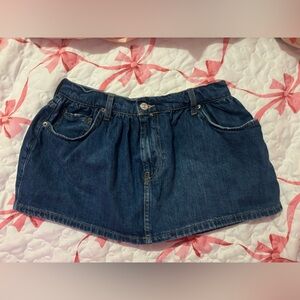 Free People Blue Denim Mini Skirt